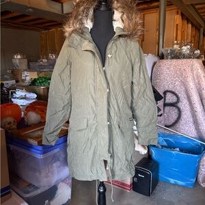 Viral Abercrombie & Fitch Green Utility Jacket